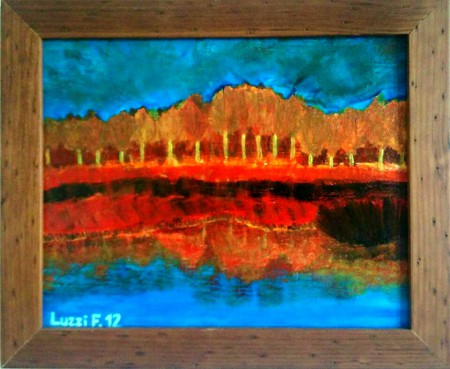 Autunno - acrilico su cartone telato 30x20 - collezione privata