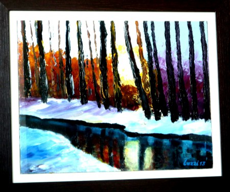 Il lento scorrere dell'acqua - Acrilico su tela 45x35 - collezione privata