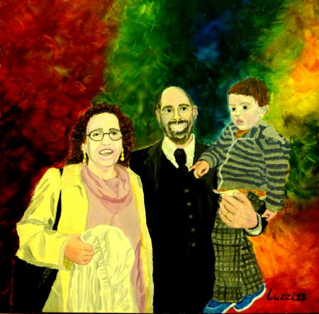 Ritratto di famiglia - Acrilici su tela 40x40 - collezione privata