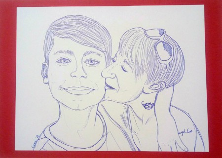 Un amore di Mamma - Biro su carta comune formato A4 - collezione privata