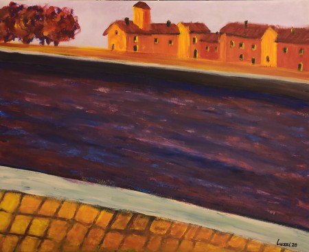 Tramonto sul canale - Acrilici su tela 45x35